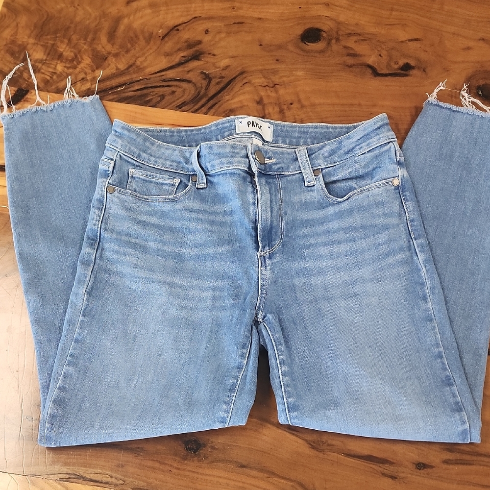 PAIGE Light Blue Ankle Jeans